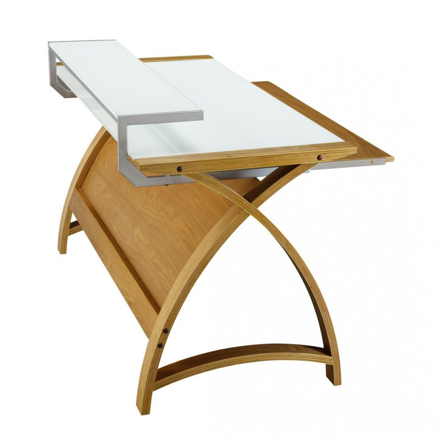 Curve Home Office Desk - Walnut, Oak or Grey Oak